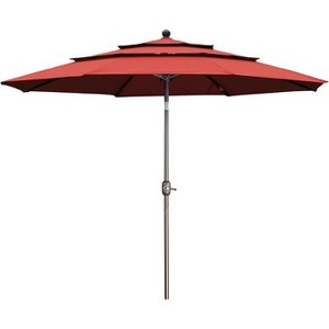Aoodor 10 ft Patio Umbrella, Outdoor Table Umbrella, Market Umbrella with 3 Tier - 1 of 4