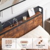 Coolmee Full/Queen Size Bed Frame with Storage Headboard and 4 Drawers, Platform Bed with Charging Station and LED Lights, Metal Support - 3 of 4