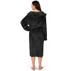PAVILIA Women Robe with Hood, Fleece Plush Soft Long Hooded Robe, Fluffy Fuzzy Cozy Warm Bathrobe Shower Spa House - 2 of 4