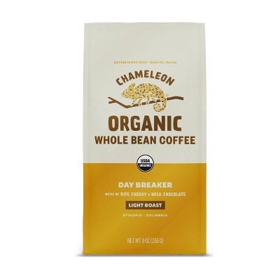 Chameleon Organic Day Breaker Light Roast Whole Bean Coffee - 9oz