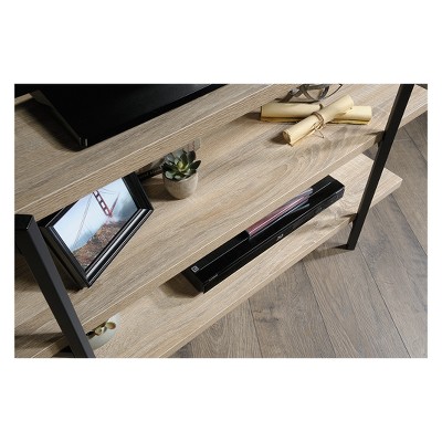 Charter Oak Powder-Coated Metal TV Stand with Shelves