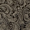 ChicFurnit Curtain Panel Pair Jacquard Paisley with Piping Details for Modern Living Room, Black, 95"*50"*0.13" - 4 of 4