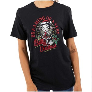 Betty Boop Dreaming Of Christmas Womens Graphic T Shirt Tees Brisco Brands - 1 of 4