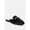 Velvet Buckled Flat Mules Women - 2 of 4