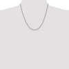 Black Bow Jewelry 2mm, 14k White Gold, Solid Spiga Chain Necklace - 2 of 4