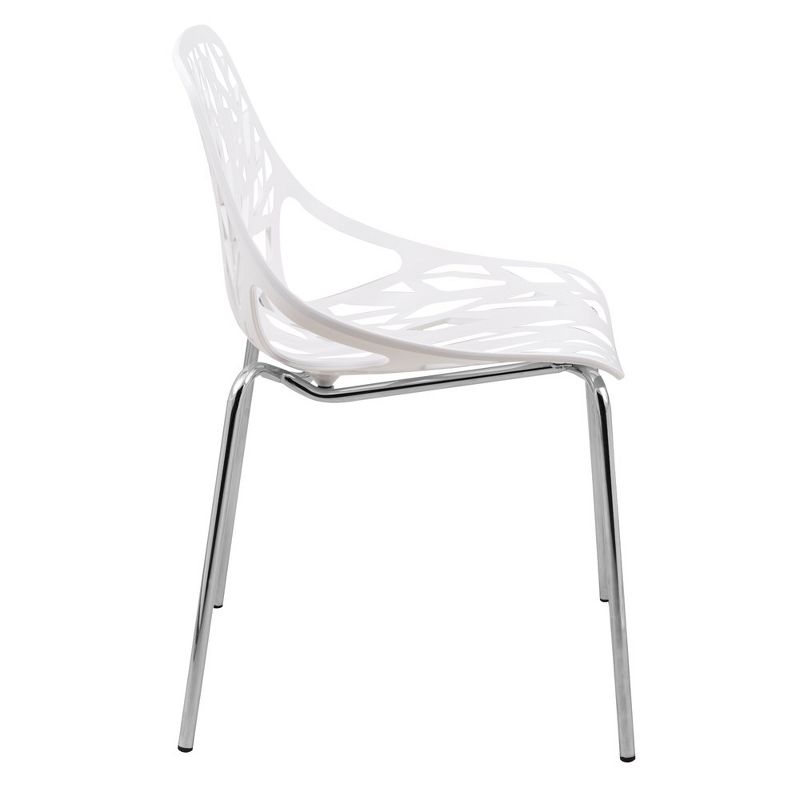 LeisureMod Asbury Open Back Plastic Stackable Dining Side Chair, 5 of 12
