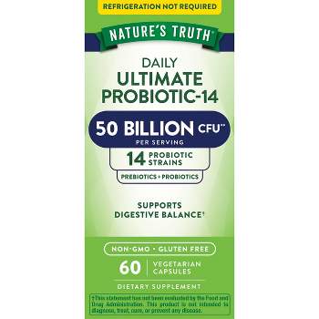 Nature's Truth Probiotic 50 Billion CFU | 200mg Prebiotics | 60 Capsules