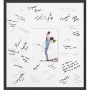Stylish Signature Mat Picture Frame – Guest Book Alternative for Weddings, Graduations, or Retirement – Autograph Photo Mat for Signature Board - 1 of 4