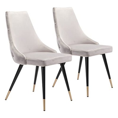 Zuo Piccolo Dining Chair (Set of 2) Gray