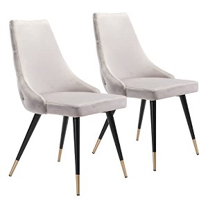 Zuo Piccolo Dining Chair (Set of 2) Gray - 1 of 4