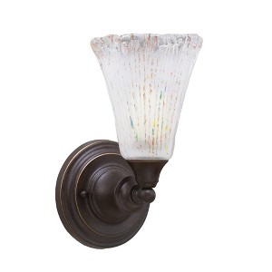 Toltec Lighting Any 1 - Light Sconce in  Dark Granite with 5.5" Fluted Frosted Crystal Shade - 1 of 1