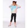 Deux par Deux Girl Printed Capri Legging Black and Multicolored Gummies - 2 of 4