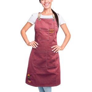 Urban Sombrero Tipsee Chef Canvas Utility Apron - 3-Pocket Kitchen Apron for Cooking, Grilling - 1 of 4