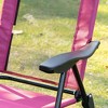 Vynxaria Adirondack Folding Patio Chairs Set - Adjustable Sling Back with Removable Headrest - 3 of 4