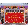 Christmas Garage Door Banner Cover Decorations,Garage Door Outdoor Backdrop for Xmas,7 x 16 Ft Christmas Decor with Snowflakes, reindeer, Bells - 3 of 4