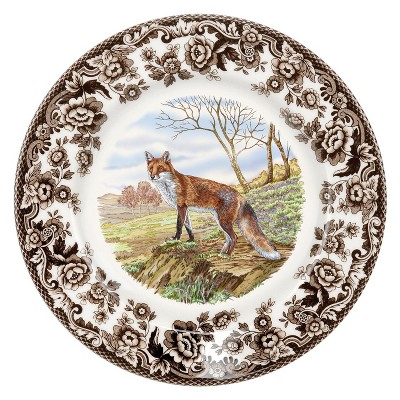 Spode Woodland 8” Dinner Plate, Perfect For Thanksgiving And Other Special Occasions, Made In England, Animal Motifs