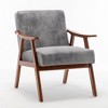 NicBex PU Leather/Microfiber/Velvet Upholstered Accent Chair with Wood Frame,Mid Century Arm Chair for Bedroom,Reading Room - 2 of 4