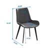 Kumasinova Modern Dining Chair Set of 2, Ergonomic Armless Dining Chair (280LB Capacity), Living Room Chair with Black Metal Leg, Kitchen Chair - 4 of 4