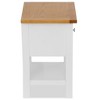 vidaXL Solid Oak Wood Nightstand with Drawer and Shelf - Versatile Side/End Table, Fully Assembled, 14.2" x 11.8" x 18.5", Two-Tone Design - 4 of 4