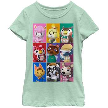 Girl's Nintendo Animal Crossing Characters T-Shirt