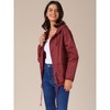 INSPIRE CHIC Women's Adjustable Drawstring Waterproof with Hood Windbreaker Lightweight Raincoats with Pockets - 3 of 4