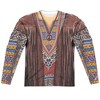Men's Hippie Costume (Front Back Print) Long Sleeve Costume T-Shirt - 2 of 4
