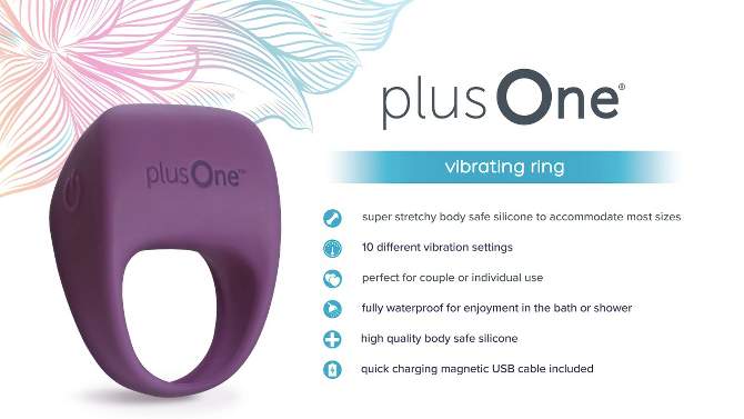 plusOne Waterproof and Rechargeable Vibrating Ring, 2 of 10, play video