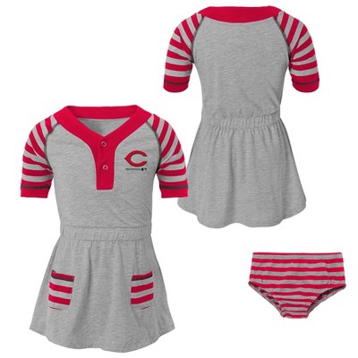 Cincinnati Reds Girls' Striped Gray 