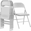 Folding Chairs Set, 350 lb Capacity, Metal Portable Seating for Dining Room, Office, Events, 6 pack/8 pack - 4 of 4