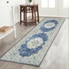 Boho Farmhouse Washable Area Rug - Large Neutral Floral Vintage Non-Slip Carpet for Living Room, Bedroom, Nursery, Playroom & Office - 2 of 4