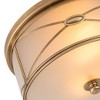 C Cattleya 2-Light Brass Flush Mount with Frosted Glass Shade - 4 of 4