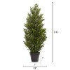 HomeStock  10ft Clear Unlit Flocked Half Classic Cedar Artificial Christmas Tree with Pine Cones - 3 of 3