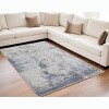 HomeRoots 5' X 8' Ivory Gray and Blue Abstract Power Loom Worn Faded Area Rug - 2 of 4