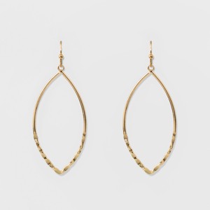 Thin Gold Oval Fish Hook Earrings - A New Day Gold, Women
