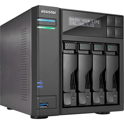 ASUSTOR AS6404T SAN/NAS Storage System - Intel Celeron J3455 Quad-core (4 Core) 1.50 GHz - 4 x HDD Supported - 40 TB Supported HDD Capacity