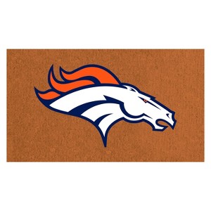 EvergreenNFLDenver Broncos Logo Natural Coir 28 x 16 Inches Indoor Outdoor Doormat - 1 of 4