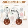 Unique Bargains Ceramic Coat Key Hanging Drawer Wardrobe Cabinet Handles 4 Pcs - 2 of 4