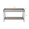 Stainless Steel Prep Table with Backsplash | Heavy-Duty Adjustable Commercial Work Table for Kitchen, Restaurant & Home Use - 4 of 4