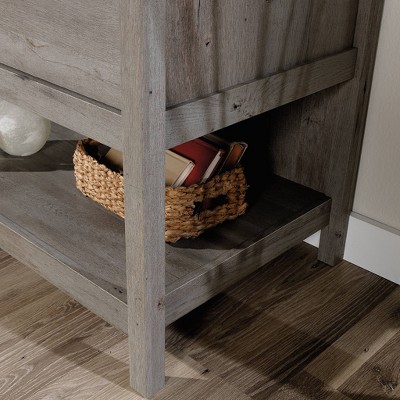 Mystic Oak Lateral File Cabinet with Open Shelf