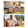 VEVOR Picnic Backpack, Beach Picnic Backpack Bag for 4 Person with Insulated Cooler Compartment, Detachable Bottle/Wine Holder, Brown - 3 of 4