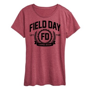 Women's - Instant Message - Field Day Collegiate Short Sleeve Graphic T-Shirt - 1 of 4