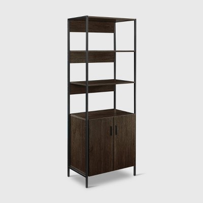 target bookshelf with doors