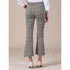 INSPIRE CHIC Women's Plaid High Waist Side Slit Business Office Long Suit Pants - 4 of 4