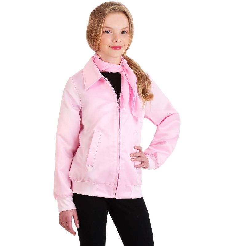 HalloweenCostumes.com Grease Pink Ladies Costume Jacket for Girls., 1 of 4