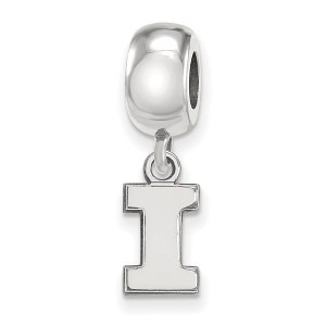 Black Bow Jewelry Sterling Silver Illinois Fighting Illini NCAA Bead Charm - 1 of 4