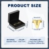 Unique Bargains Men Weddings Gift Classic Alphabet Cuff Links with Box 2 Pcs - 2 of 3