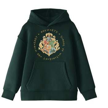 Harry Potter Hogwarts School Crest Boy\'s Heather Gray Sweatshirt-xs : Target | Hoodies
