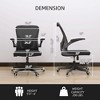 Sevobal Task And Office Chairs Ergonomic Office Chair, Without Headrest, Lumbar Support And Flip Up Arms, Adjustable Height, Black, 24.6"*20"*49.2" - 3 of 4