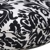 2-Piece Outdoor Square Pillow Set - Black/White Floral 18" - Pillow Perfect - image 2 of 4