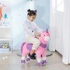 Resenkos Ride On Real Walking Unicorn with Sparkly Horn, Soft Plush Ride On Rocking Horse Bearing - 3 of 4